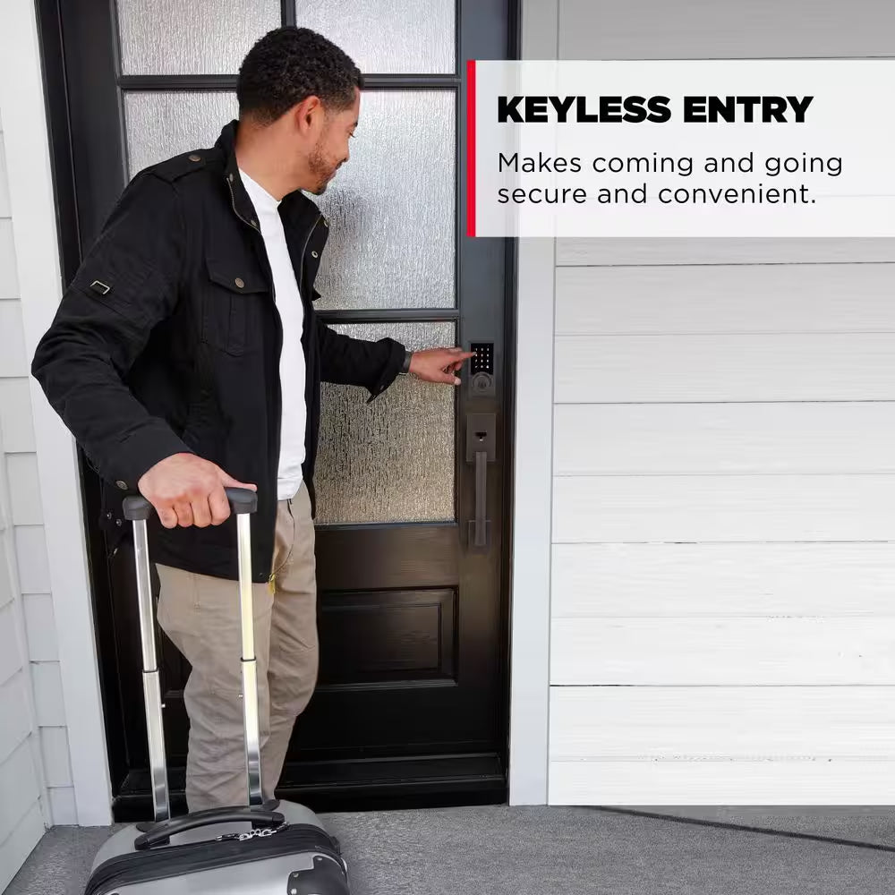 Homeconnect 918 Polished Chrome Contemporary Z-Wave Long Range Enabled Touchscreen Smart Lock W Convenient Keyless Entry