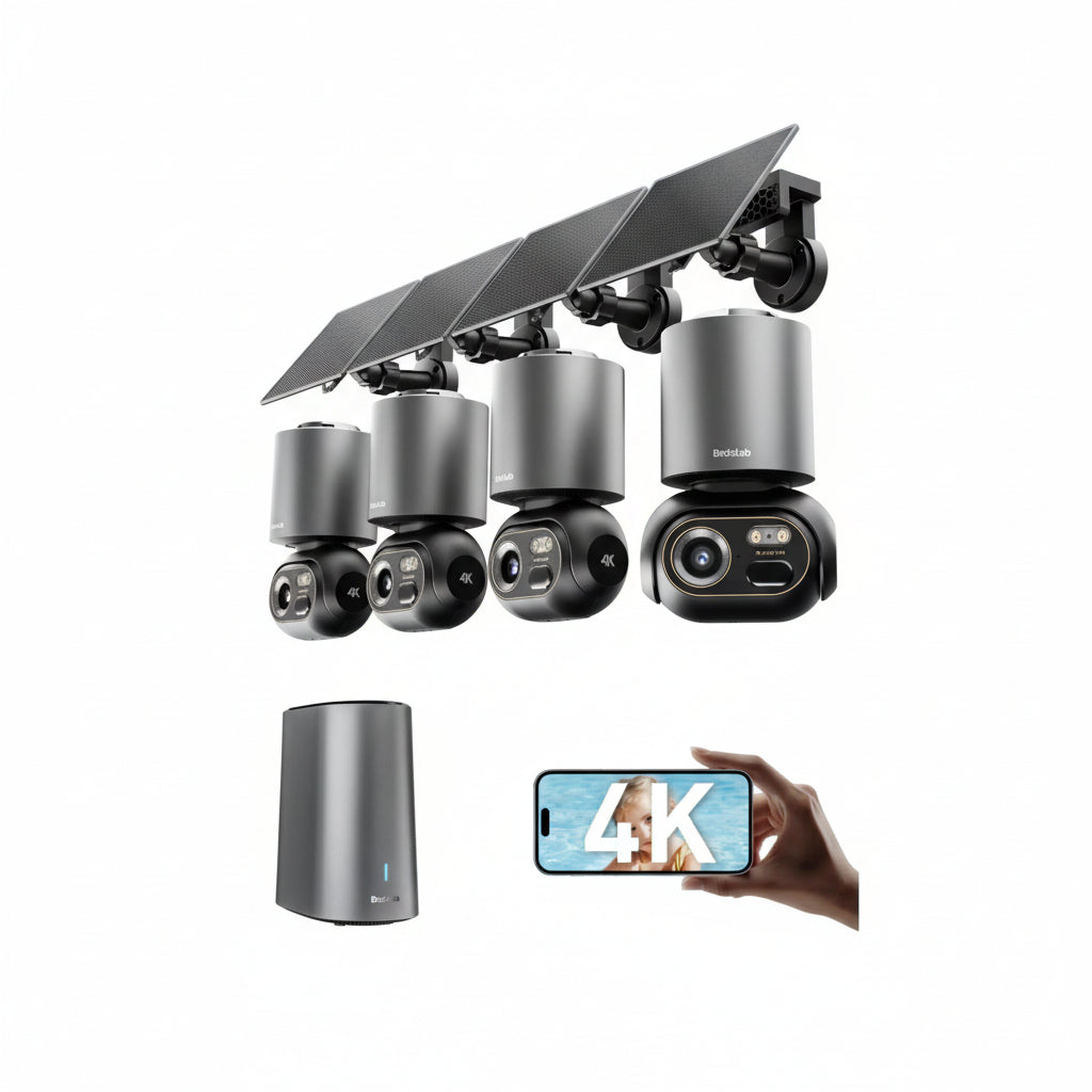 W510 4K AI Security Camera System | 4-Camera Kit